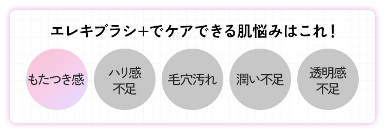 ケアできる肌悩み：もたつき感